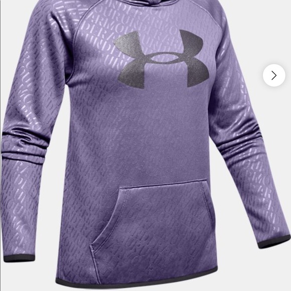 ♦️NWT UA fleece embossed hoodie , YSM - Picture 2 of 2